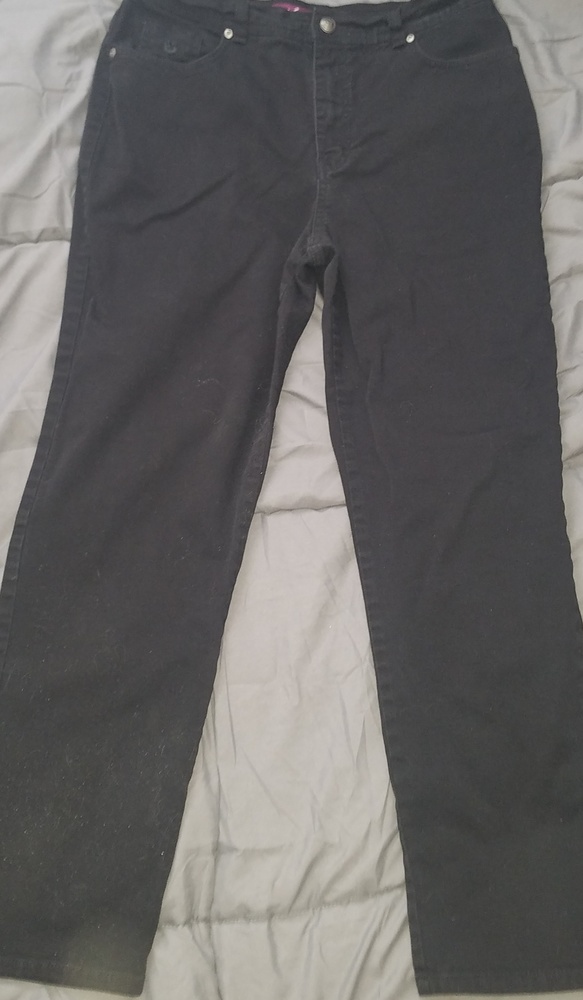 Gloria Vanderbilt Black Denim Jeans (Size 14)